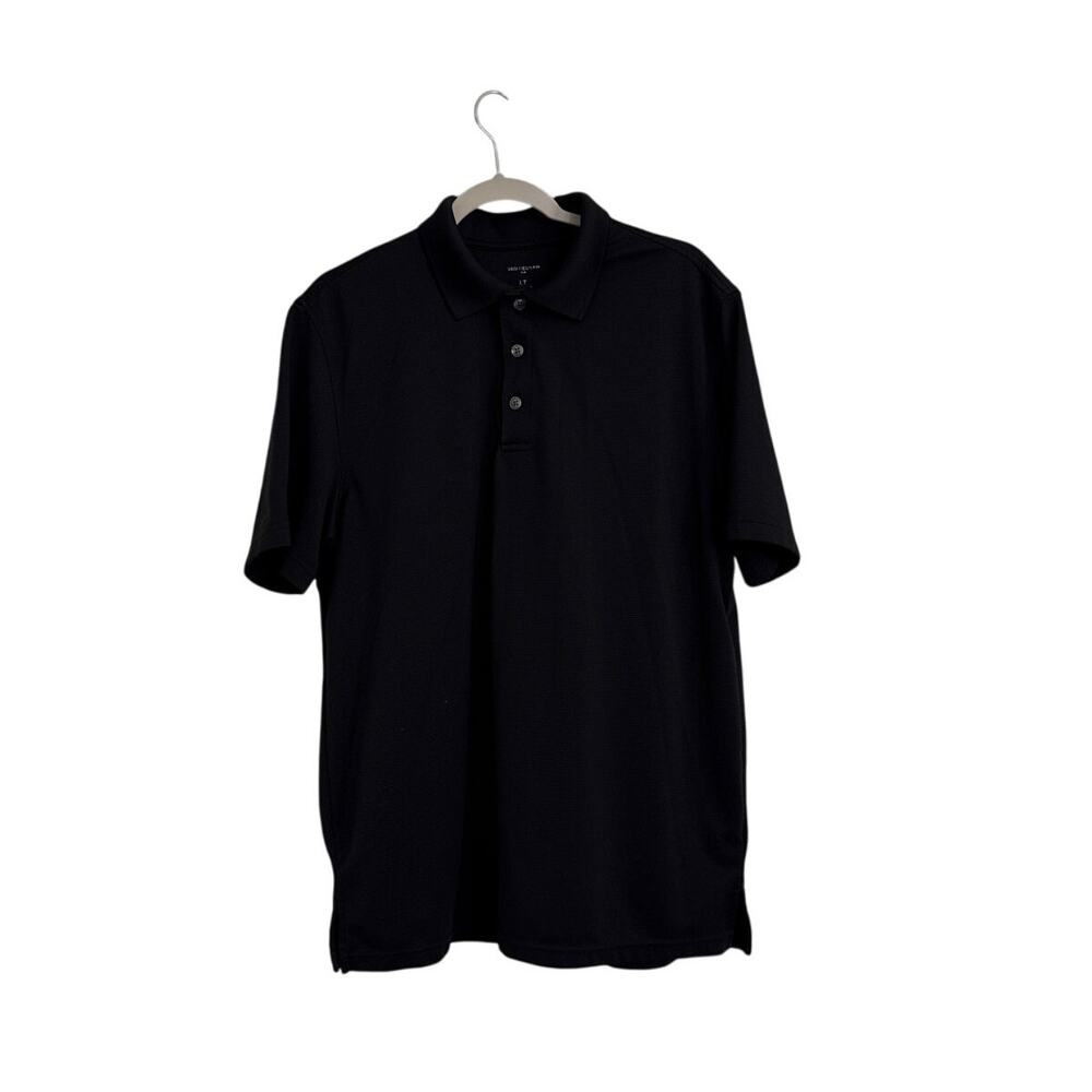 Van Heusen Classic Fit Black Preppy Dri Fit Athletic Polo Shirt Size Men's Large